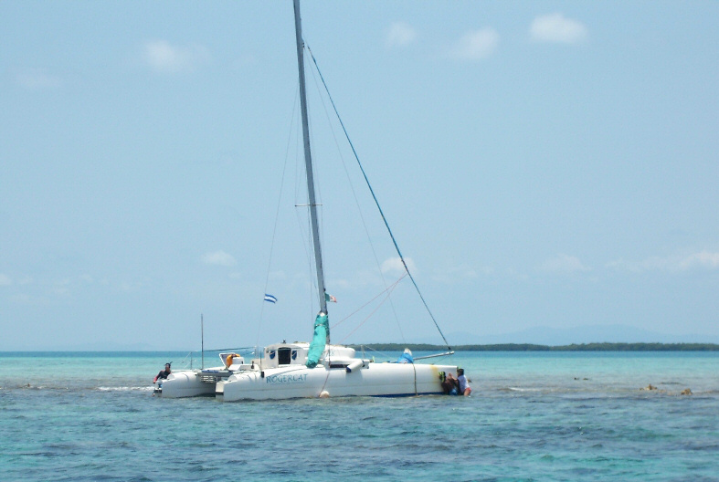Boat on reef